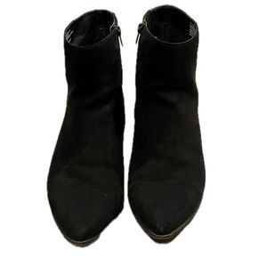Black zip up ankle boots